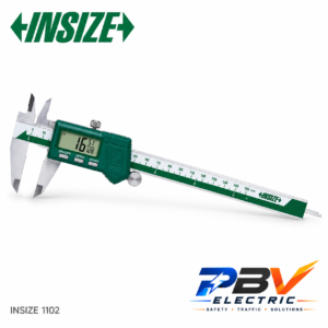 INSIZE เวอร์เนียดิจิตอลอ่านเศษส่วน 1102 พร้อมโลโก้ INSIZE และ PBV Electric