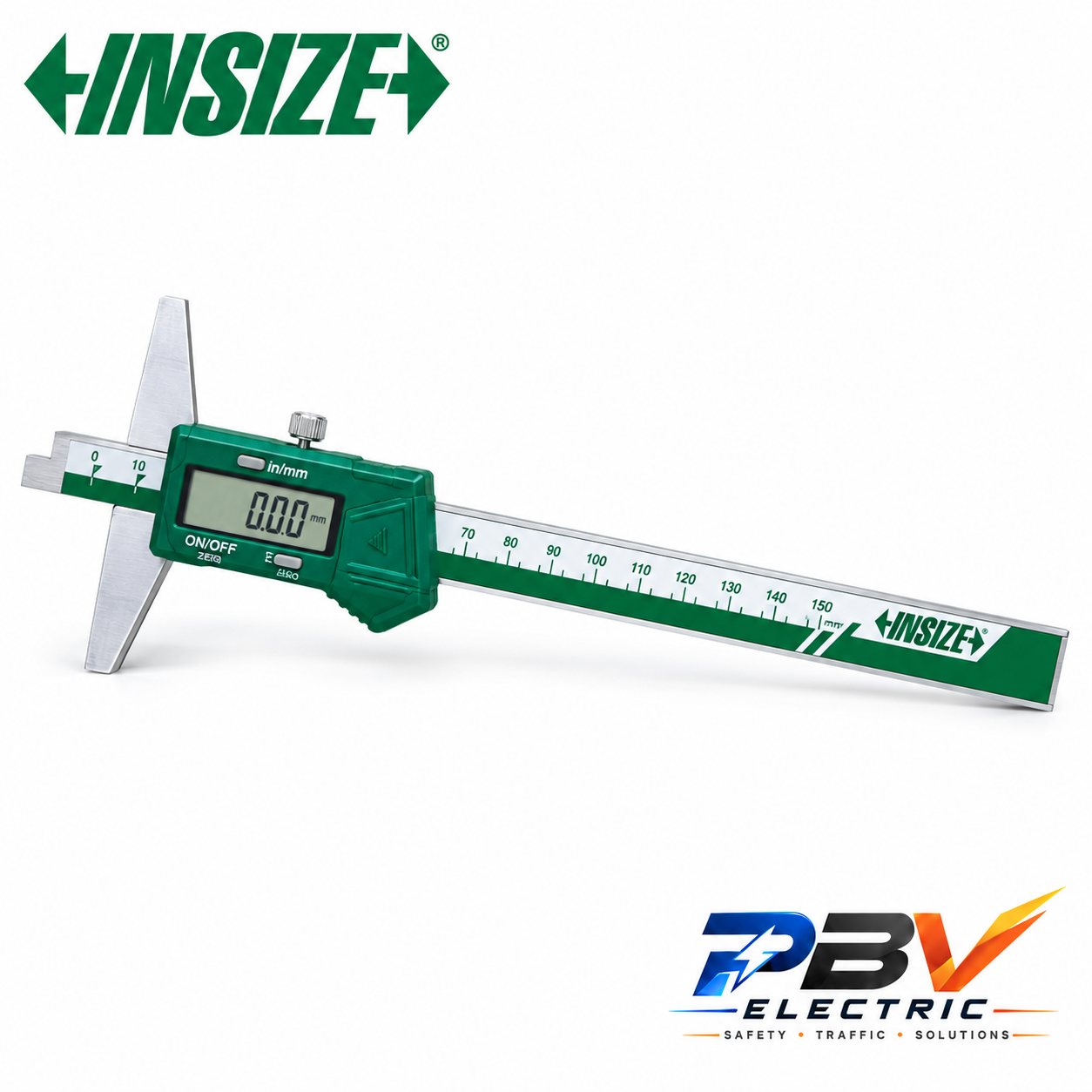 INSIZE เวอร์เนียวัดลึกดิจิตอล 1141 พร้อมโลโก้ INSIZE และ PBV Electric