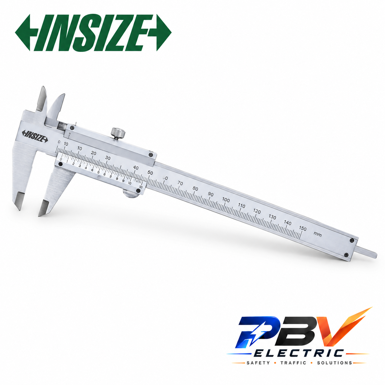 INSIZE เวอร์เนียคาลิปเปอร์แบบสเกล 1205 พร้อมโลโก้ INSIZE และ PBV Electric
