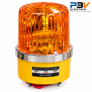 ไฟหมุน BAIMER CG-1 สีเหลือง AC 220V 20W พร้อมโลโก้ PBV ELECTRIC