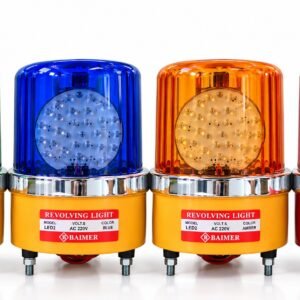 ไฟหมุน BAIMER LED2 สีน้ำเงิน เขียว เหลือง และแดง พร้อมโลโก้ PBV ELECTRIC