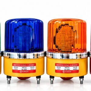 ไฟหมุน BAIMER LED3 สีน้ำเงิน เขียว เหลือง และแดง พร้อมโลโก้ PBV ELECTRIC