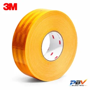 3M Diamond Grade เทปสะท้อนแสง สีเหลือง ม้วนเทปบนพื้นขาว
