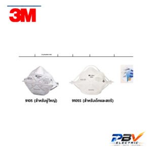 หน้ากากกรองฝุ่น 3M VFlex 9105 และ 9105S จากโบรชัวร์สินค้า